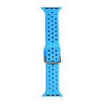 Silicone Watch Band For Apple Watch Ultra 49mm / Series 8&7 45mm / SE 2&6&SE&5&4 44mm / 3&2&1 42mm(Blue)