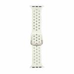 Silicone Watch Band For Apple Watch Ultra 49mm / Series 8&7 45mm / SE 2&6&SE&5&4 44mm / 3&2&1 42mm(Light White)