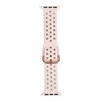 Silicone Watch Band For Apple Watch Ultra 49mm / Series 8&7 45mm / SE 2&6&SE&5&4 44mm / 3&2&1 42mm(Sand Pink)