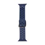 Silicone Watch Band For Apple Watch Ultra 49mm / Series 8&7 45mm / SE 2&6&SE&5&4 44mm / 3&2&1 42mm(Dark Blue)