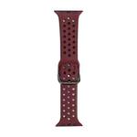 Silicone Watch Band For Apple Watch Series 8&7 41mm / SE 2&6&SE&5&4 40mm / 3&2&1 38mm(Dark Red)