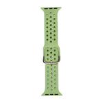 Silicone Watch Band For Apple Watch Series 8&7 41mm / SE 2&6&SE&5&4 40mm / 3&2&1 38mm(Mint Green)