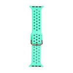 Silicone Watch Band For Apple Watch Series 8&7 41mm / SE 2&6&SE&5&4 40mm / 3&2&1 38mm(Ice Blue)