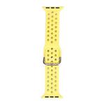 Silicone Watch Band For Apple Watch Series 8&7 41mm / SE 2&6&SE&5&4 40mm / 3&2&1 38mm(Yellow)