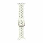 Silicone Watch Band For Apple Watch Series 8&7 41mm / SE 2&6&SE&5&4 40mm / 3&2&1 38mm(Light White)