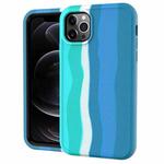 For iPhone 13 mini Rainbow Silicone +PC Shockproof Skid-proof Dust-proof Case (Rainbow Green)