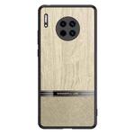 For Huawei Mate 30 Shang Rui Wood Grain Skin PU + TPU Shockproof Case(Wood Color)