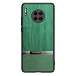 For Huawei Mate 30 Shang Rui Wood Grain Skin PU + TPU Shockproof Case(Green)