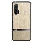 For Huawei nova 6 Shang Rui Wood Grain Skin PU + TPU Shockproof Case(Wood Color)