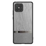For Huawei nova 8 SE Shang Rui Wood Grain Skin PU + TPU Shockproof Case(Grey)