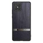 For Huawei nova 8 SE Shang Rui Wood Grain Skin PU + TPU Shockproof Case(Black)