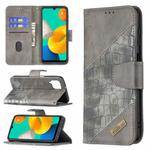 For Samsung Galaxy M32 Matching Color Crocodile Texture Horizontal Flip PU Leather Case with Wallet & Holder & Card Slots(Grey)