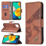 For Samsung Galaxy M32 Matching Color Crocodile Texture Horizontal Flip PU Leather Case with Wallet & Holder & Card Slots(Brown)