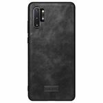 For Huawei Mate 30 SULADA Shockproof TPU + Handmade Leather Protective Case(Black)