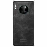 For Huawei Mate 30 Pro SULADA Shockproof TPU + Handmade Leather Protective Case(Black)
