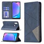 For vivo Y11/Y15/Y12/Y17 Rhombus Texture Horizontal Flip Magnetic Leather Case with Holder & Card Slots(Blue)