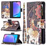 For vivo Y11/Y15/Y12/Y17 Colored Drawing Pattern Zipper Horizontal Flip Leather Case with Holder & Card Slots & Wallet(Flower Elephants)