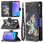 For vivo Y11/Y15/Y12/Y17 Colored Drawing Pattern Zipper Horizontal Flip Leather Case with Holder & Card Slots & Wallet(Big Butterfly)