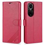 AZNS Sheepskin Texture Horizontal Flip Leather Case with Holder & Card Slots & Wallet For Honor 50(Red)