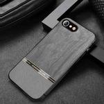 For iPhone SE 2022 / SE 2020 / 8 / 7 Shang Rui Wood Grain Skin PU + TPU Shockproof Case(Grey)