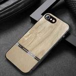 For iPhone SE 2022 / SE 2020 / 8 / 7 Shang Rui Wood Grain Skin PU + TPU Shockproof Case(Wood Color)