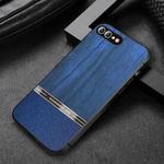 Shang Rui Wood Grain Skin PU + TPU Shockproof Case For iPhone 8 Plus / 7 Plus(Blue)