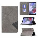 For Samsung Galaxy Tab A7 Lite SM-T220/SM-T225 Rhombus Texture Horizontal Flip Magnetic Leather Case with Holder & Card Slots(Grey)