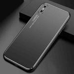 For iPhone X / XS Cool Frosted Metal TPU Shockproof Case(Black)