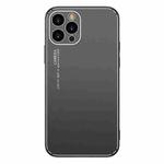 Cool Frosted Metal TPU Shockproof Case For iPhone 12 Pro(Black)