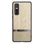 For vivo Y73s Shang Rui Wood Grain Skin PU + TPU Shockproof Case(Wood Color)