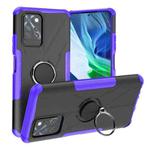 For Infinix Note 10 Pro Armor Bear Shockproof PC + TPU Protective Case with Ring Holder(Purple)