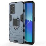 For OPPO Reno6 Z Shockproof PC + TPU Protective Case with Magnetic Ring Holder(Navy Blue)