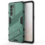 For OPPO Realme GT Explorer Master Punk Armor 2 in 1 PC + TPU Shockproof Case with Invisible Holder(Green)