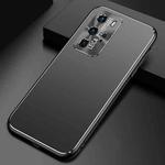 For Huawei P40 Pro Cool Frosted Metal TPU Shockproof Case(Black)