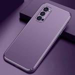 For OPPO Reno4 Cool Frosted Metal TPU Shockproof Case(Purple)