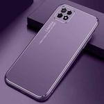 For OPPO Reno4 SE Cool Frosted Metal TPU Shockproof Case(Purple)