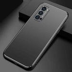 For OPPO Reno4 Pro Cool Frosted Metal TPU Shockproof Case(Black)