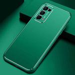 For OPPO Reno5 Pro Cool Frosted Metal TPU Shockproof Case(Green)