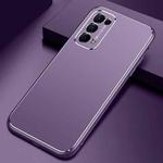 For OPPO Reno5 Pro Cool Frosted Metal TPU Shockproof Case(Purple)