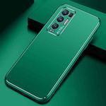 For OPPO Reno5 Pro+ Cool Frosted Metal TPU Shockproof Case(Green)