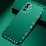 For OPPO Reno6 Cool Frosted Metal TPU Shockproof Case(Green)