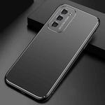 For OPPO A55 Cool Frosted Metal TPU Shockproof Case(Black)