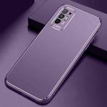 For OPPO A94 / A95 Cool Frosted Metal TPU Shockproof Case(Purple)