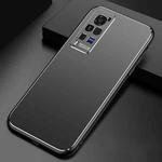 For vivo X60 Pro Cool Frosted Metal TPU Shockproof Case(Black)
