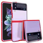 For Samsung Galaxy Z Flip3 5G Simple All-inclusive Clear Crystal PC +TPU Shockproof Case(Red)