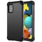 For Samsung Galaxy A51 5G 3 in 1 Shockproof PC + Silicone Protective Case(Black)
