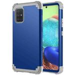For Samsung Galaxy A71 5G 3 in 1 Shockproof PC + Silicone Protective Case(Navy Blue + Grey)