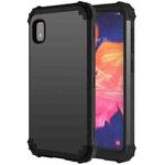 For Samsung Galaxy A10e 3 in 1 Shockproof PC + Silicone Protective Case(Black)