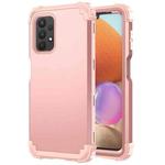 For Samsung Galaxy A32 5G / A12 5G / A13 5G 3 in 1 Shockproof PC + Silicone Protective Case(Rose Gold)