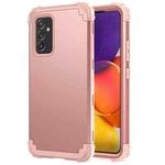 For Samsung Galaxy A82 5G 3 in 1 Shockproof PC + Silicone Protective Case(Rose Gold)